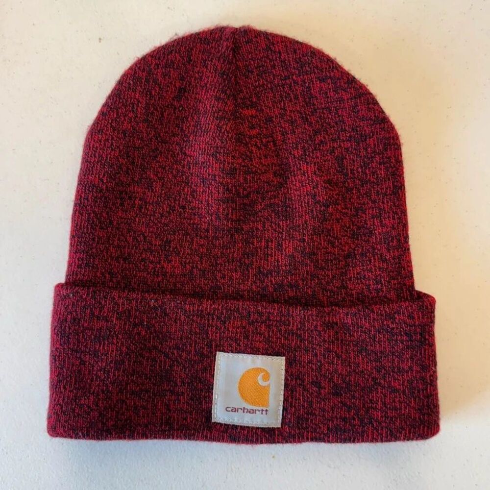 Dark Red Carhartt Beanie